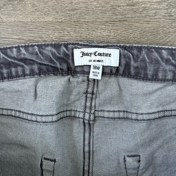 Juicy Couture Plus-Size Venice Straight Leg Jeans Size 18W Grey Marble Wash NWT - Picture 12 of 13